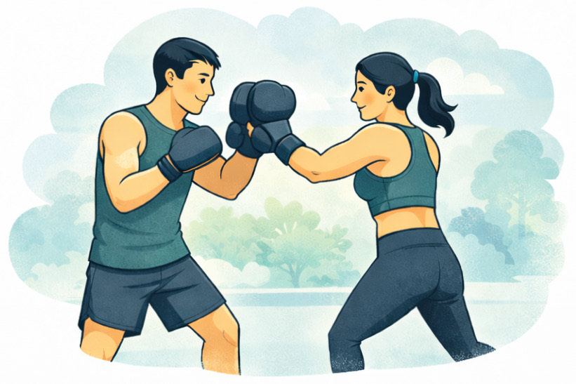 キックボクシングを組み合わせた運動メニュー