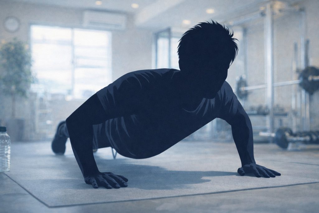 腕立て伏せ（PUSH UP）のイメージイラスト